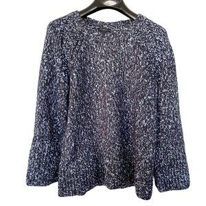NEW Talbots Crewneck Blue Sweater Sz S Chunky Knit Relaxed Fit